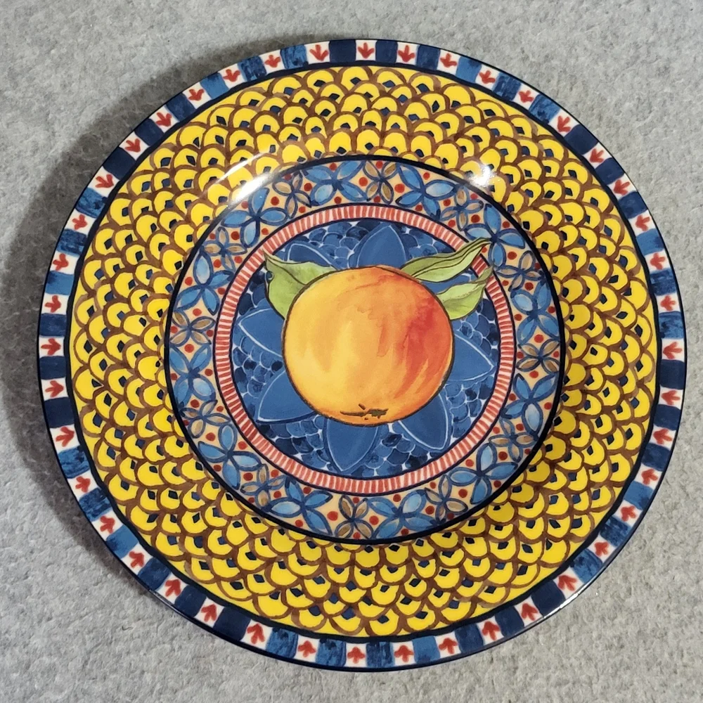 Williams Sonoma Set 4 Sicily Ceramic Salad Plates 9